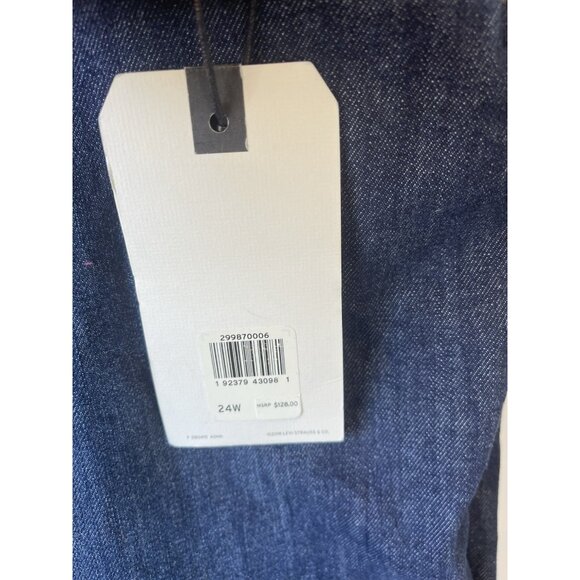 Levi’s Premium Denim Overalls Women’s 24W NWT Dark Wash Relaxed Fit Workwear Jum - Picture 5 of 7